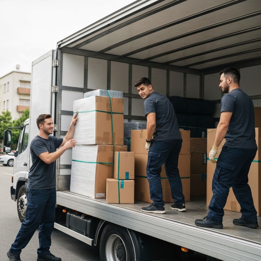 Professional moving team